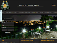 Tablet Screenshot of hotelmyslivna.cz